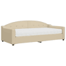 Sofá-cama, Sofá conversível com colchão 90x200 cm tecido cor creme