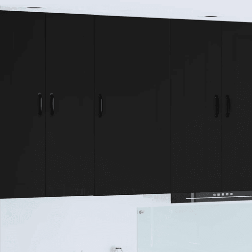 Armário de cozinha suspenso - armario de cocina colgante com porta Preto 50 x 31 x 100 cm