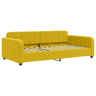 Sofá-cama, Sofá conversível 100x200 cm veludo amarelo