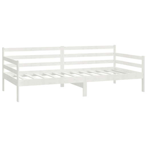 Sofá-cama, Sofá conversível com colchão 90x200 cm pinho maciço branco
