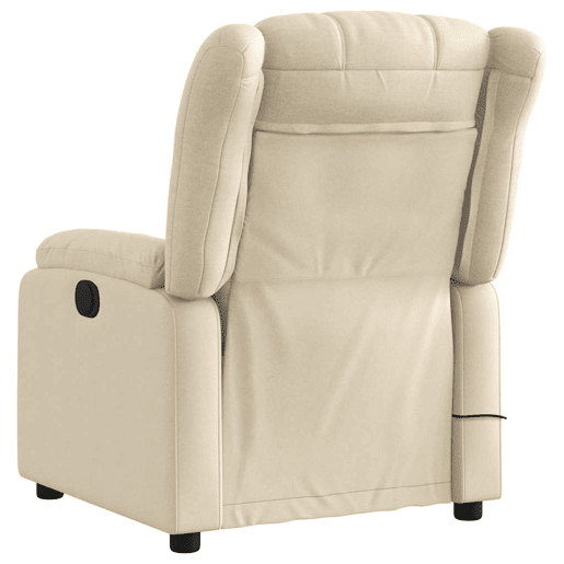Poltrona de massagens reclinável - Poltrona relax tecido cor creme
