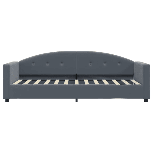 Sofá-cama, Sofá conversível 80x200 cm veludo cinzento-escuro