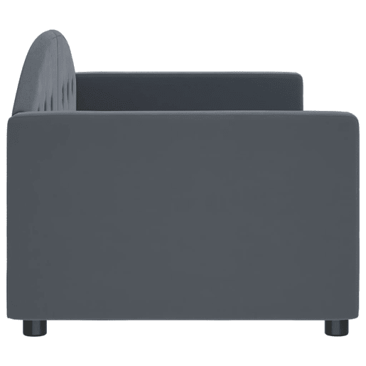 Sofá-cama, Sofá conversível 80x200 cm veludo cinzento-escuro