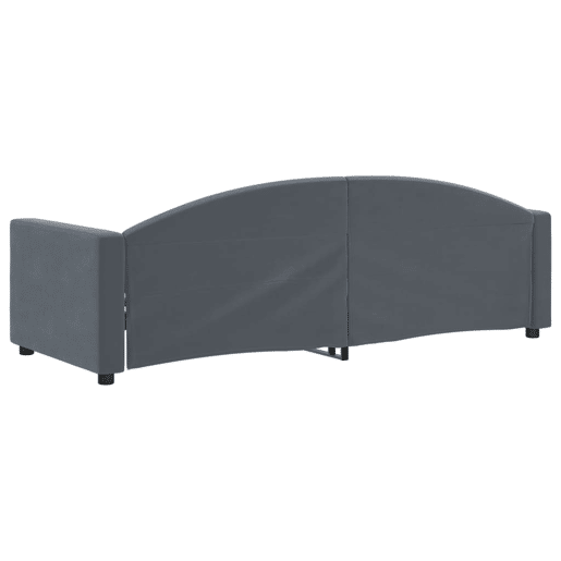 Sofá-cama, Sofá conversível 80x200 cm veludo cinzento-escuro