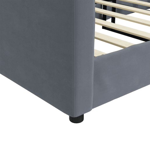 Sofá-cama, Sofá conversível 80x200 cm veludo cinzento-escuro