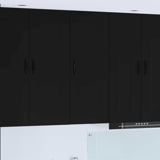 Armário de cozinha suspenso - armario de cocina colgante com porta Preto 40 x 31 x 100 cm