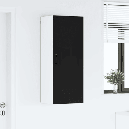 Armário de cozinha suspenso - armario de cocina colgante com porta Preto 40 x 31 x 100 cm