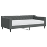 Sofá-cama, Sofá conversível com colchão 90x190 cm tecido cinzento-escuro