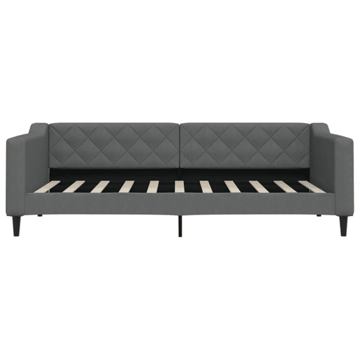 Sofá-cama, Sofá conversível com colchão 90x190 cm tecido cinzento-escuro