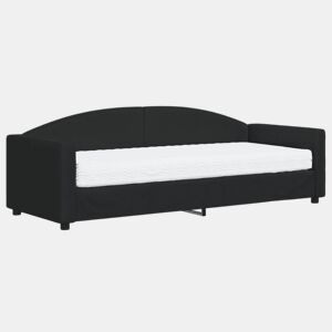 Sofá-cama, Sofá conversível com colchão 80x200 cm tecido preto