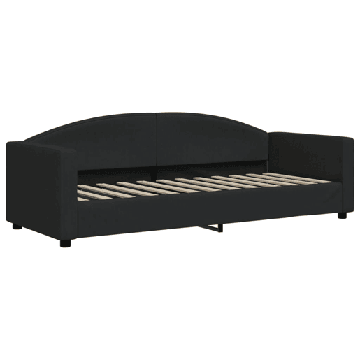 Sofá-cama, Sofá conversível com colchão 80x200 cm tecido preto