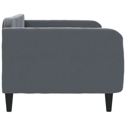 Sofá-cama, Sofá conversível 100x200 cm veludo cinzento-escuro