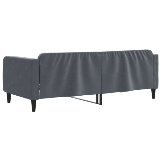 Sofá-cama, Sofá conversível 100x200 cm veludo cinzento-escuro