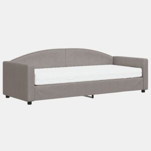 Sofá-cama, Sofá conversível com colchão 80x200 cm tecido cinzento-acastanhado