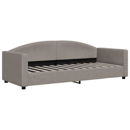 Sofá-cama, Sofá conversível com colchão 80x200 cm tecido cinzento-acastanhado