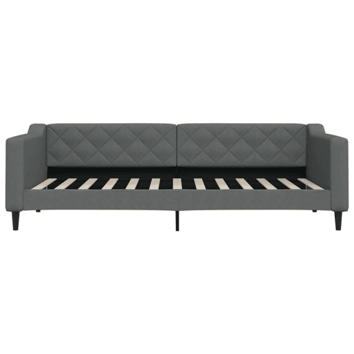 Sofá-cama, Sofá conversível com colchão 90x200 cm tecido cinzento-escuro