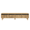 Móvel de TV 178 cm - Design minimalista, grande capacidade, 4 gavetas - Madeira