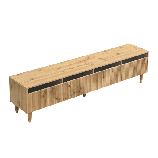 Móvel de TV 178 cm - Design minimalista, grande capacidade, 4 gavetas - Madeira Móvel de TV 178 cm - Design minimalista, grande capacidade, 4 gavetas - Madeira