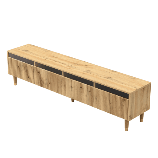 Móvel de TV 178 cm - Design minimalista, grande capacidade, 4 gavetas - Madeira Móvel de TV 178 cm - Design minimalista, grande capacidade, 4 gavetas - Madeira