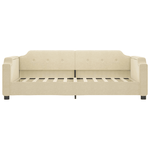 Sofá-cama, Sofá conversível com colchão 90x200 cm tecido cor creme