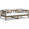 Sofá-cama, Sofá conversível 90x200 cm madeira de pinho maciça castanho mel