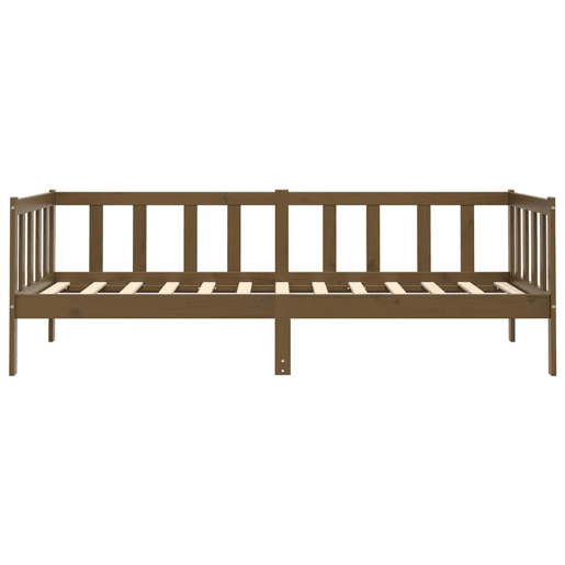 Sofá-cama, Sofá conversível 90x200 cm madeira de pinho maciça castanho mel