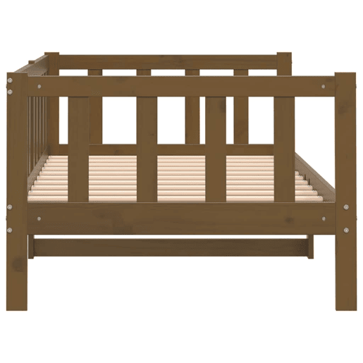 Sofá-cama, Sofá conversível 90x200 cm madeira de pinho maciça castanho mel