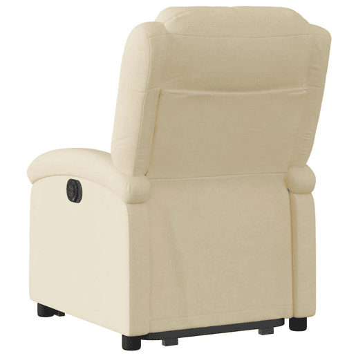 Poltrona reclinável - Poltrona relax elétrica tecido cor creme