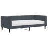 Sofá-cama, Sofá conversível com colchão 90x190 cm veludo cinzento-escuro