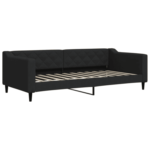 Sofá-cama, Sofá conversível com colchão 90x200 cm tecido preto