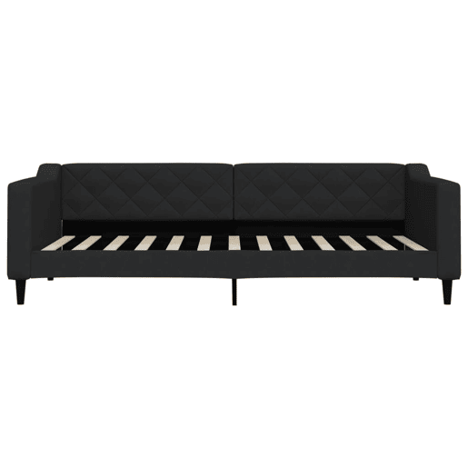 Sofá-cama, Sofá conversível com colchão 90x200 cm tecido preto