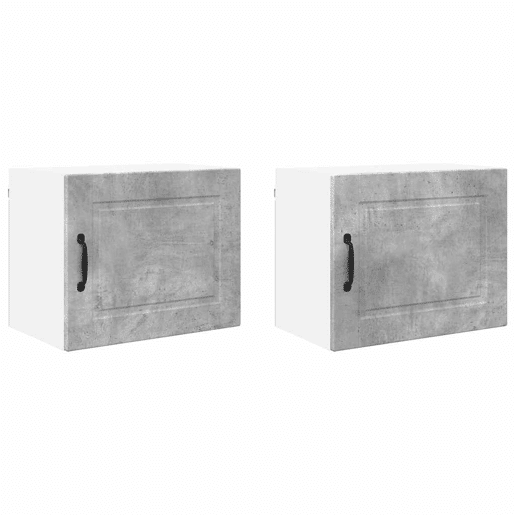 Lote de 2 Armários de cozinha suspendidos - Cozinha modular Colgantes Cinzento 50 x 31 x 40 cm