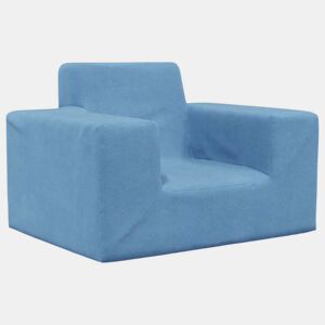 Sofá infantil, Sofá para criança pelúcia macia azul