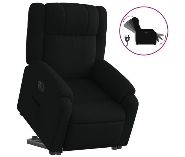 Sillón eléctrico reclinable elevable - sillón relax de tela negro