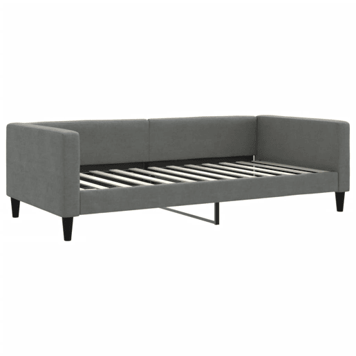 Sofá-cama, Sofá conversível com colchão 100x200 cm tecido cinzento-escuro
