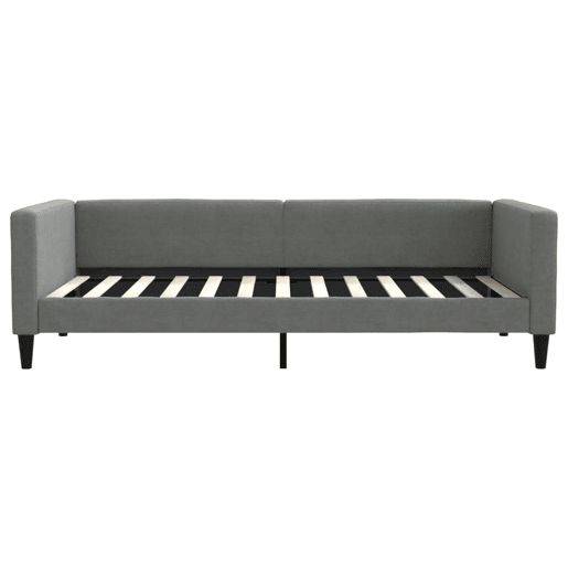 Sofá-cama, Sofá conversível com colchão 100x200 cm tecido cinzento-escuro