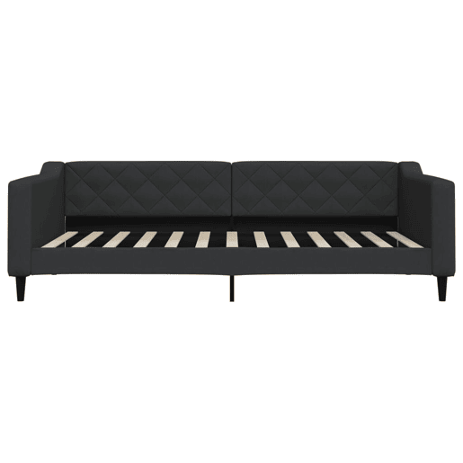 Sofá-cama, Sofá conversível com colchão 100x200 cm tecido preto