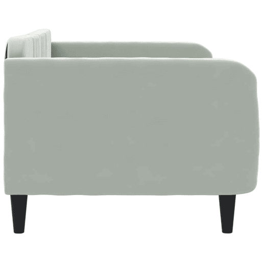 Sofá-cama, Sofá conversível 100x200 cm veludo cinzento-claro