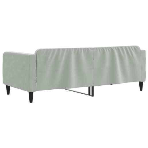 Sofá-cama, Sofá conversível 100x200 cm veludo cinzento-claro