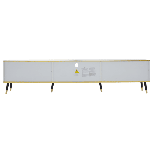 Móvel para TV 200x40x46 cm - Madeira, 2 portas, 1 gaveta, para TVs até 90 - Branco Móvel para TV 200x40x46 cm - Madeira, 2 portas, 1 gaveta, para TVs até 90 - Branco