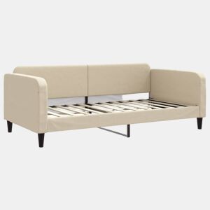 Sofá-cama, Sofá conversível 100x200 cm tecido cor creme