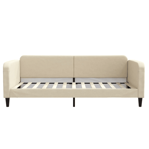 Sofá-cama, Sofá conversível 100x200 cm tecido cor creme