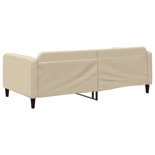 Sofá-cama, Sofá conversível 100x200 cm tecido cor creme