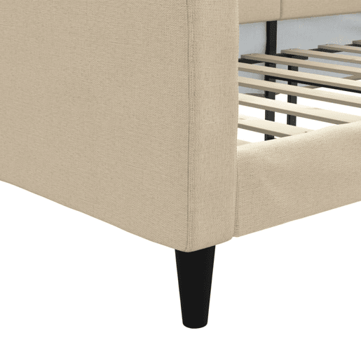 Sofá-cama, Sofá conversível 100x200 cm tecido cor creme