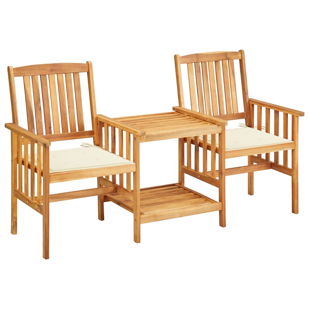 Conjunto de Sillas y mesita de jardín - Muebles de jardín Crema