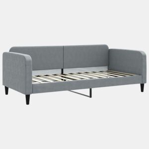 Sofá-cama, Sofá conversível 90x200 cm tecido cinzento-claro