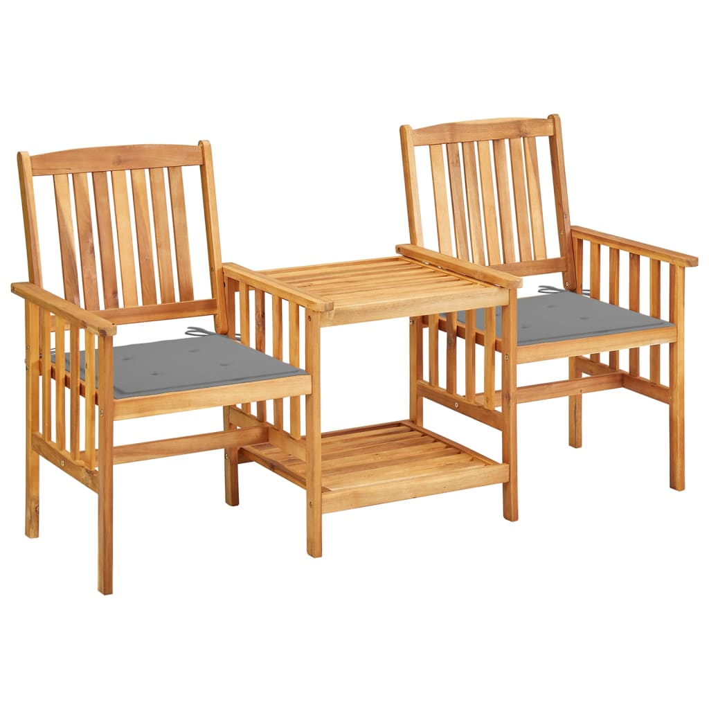 Conjunto de Sillas y mesita de jardín - Muebles de jardín Gris