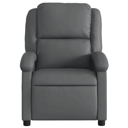 Poltrona reclinável - Poltrona relax couro artificial cinzento
