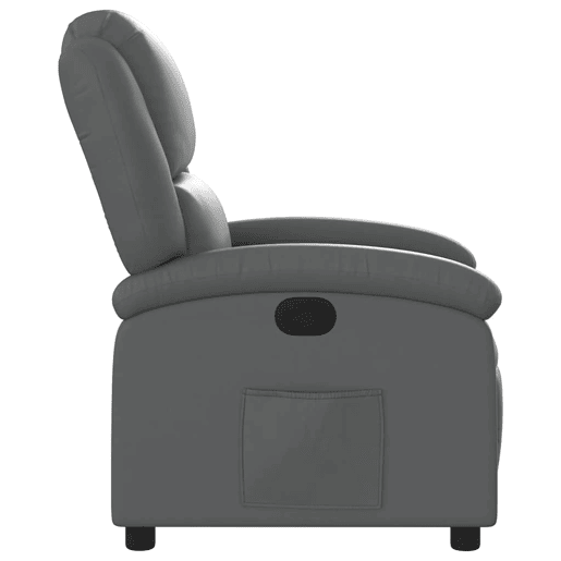 Poltrona reclinável - Poltrona relax couro artificial cinzento