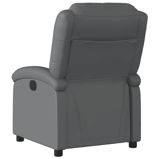 Poltrona reclinável - Poltrona relax couro artificial cinzento